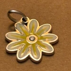White Daisy Tiffany co charm (white gold) extremely rare